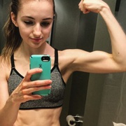 Teen muscle girl Fitness girl Ellie